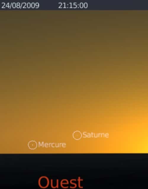 Elongation maximale de Mercure à l'est du Soleil