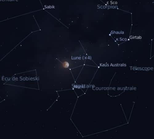 Eclipse partielle de Lune visible dans l'est de l'Asie, en Australie, dans l'Océan Pacifique et sur une partie des Amériques