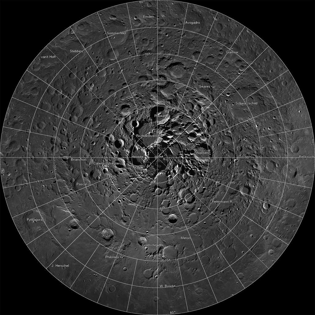 L’une des missions de la sonde lunaire Ladee était de chercher des traces de composés hydratés sur la Lune et de mieux comprendre leur migration à partir des latitudes moyennes vers les régions polaires. © Nasa