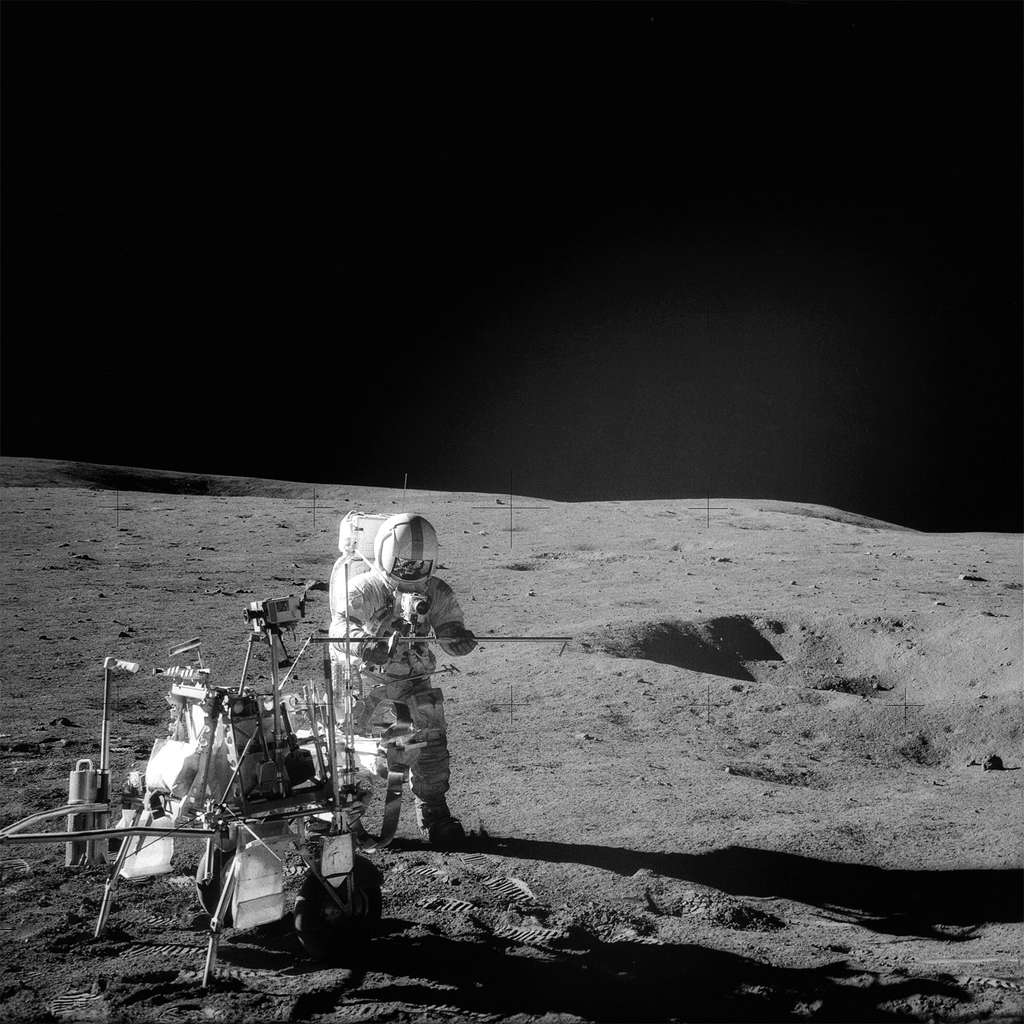 Les astronautes du programme Apollo, comme Alan B. Shepard Jr (Apollo 14), ont bénéficié d’une météorologie spatiale accommodante, de sorte qu'aucun d'entre eux n'a été affecté par une maladie liée à une dose trop élevée de rayonnements. © Nasa