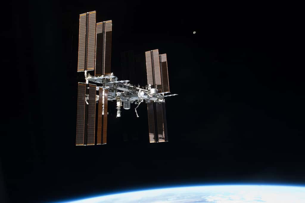 La Station spatiale vue par le dernier équipage d'une navette, en juillet 2011. © Nasa