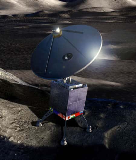 Le projet de l'<em>International Lunar Observatory</em> (ILO) prévoit d'installer un télescope radio autonome sur la Lune. Cet organisme a pu utiliser, en collaboration avec l'Agence spatiale chinoise, le télescope ultraviolet à bord du rover Yutu de la mission Chang'e 3. © ILO