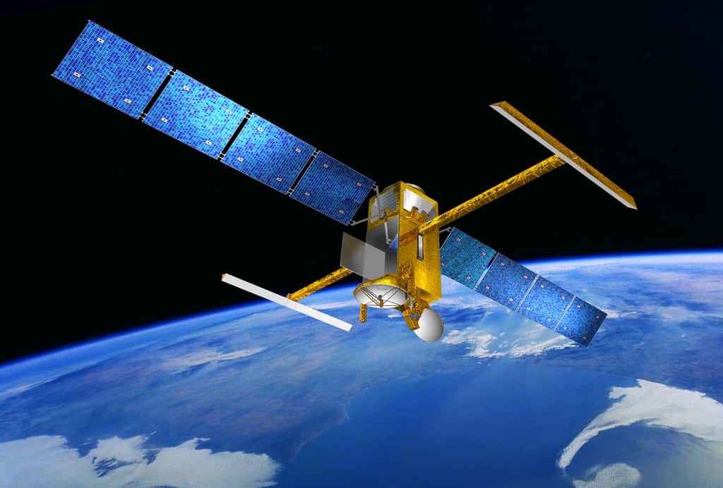 Swot, ce futur satellite du Cnes et de la Nasa, construit par Thales Alenia Space, sera doté d'un radar interféromètre en bande Ka qui rendra la mesure altimétrique encore plus précise. © Cnes, D. Ducros
