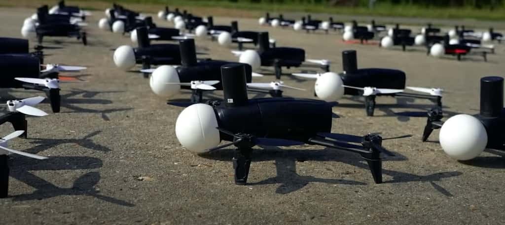 Les essaims de drones bientôt intégrés aux dispositifs de l’armée française. © KNDS