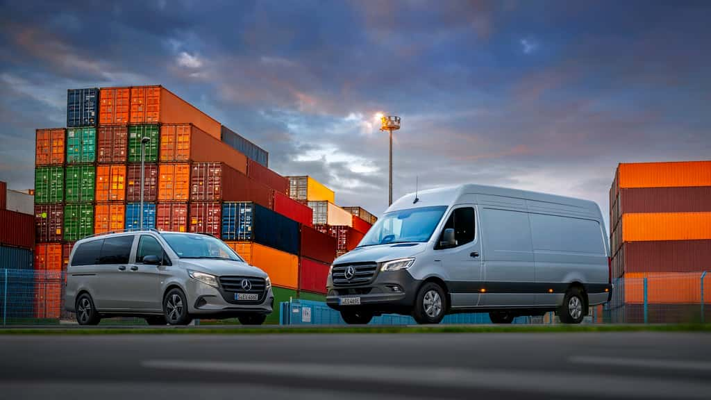 Mercedes propose son eVito et le grand eSprinter en électrique avec différentes configurations possibles. © Mercedes