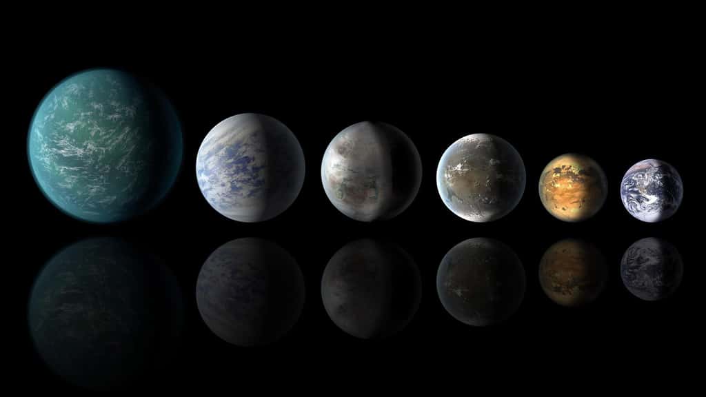 Un tiers des quelque 4.000 exoplanètes connues à ce jour seraient ce qu’on appelle des planètes-océans, des mondes où l’eau est présente dans une telle abondance qu’elle pourrait constituer jusqu’à la moitié de la masse totale de la planète. © Nasa