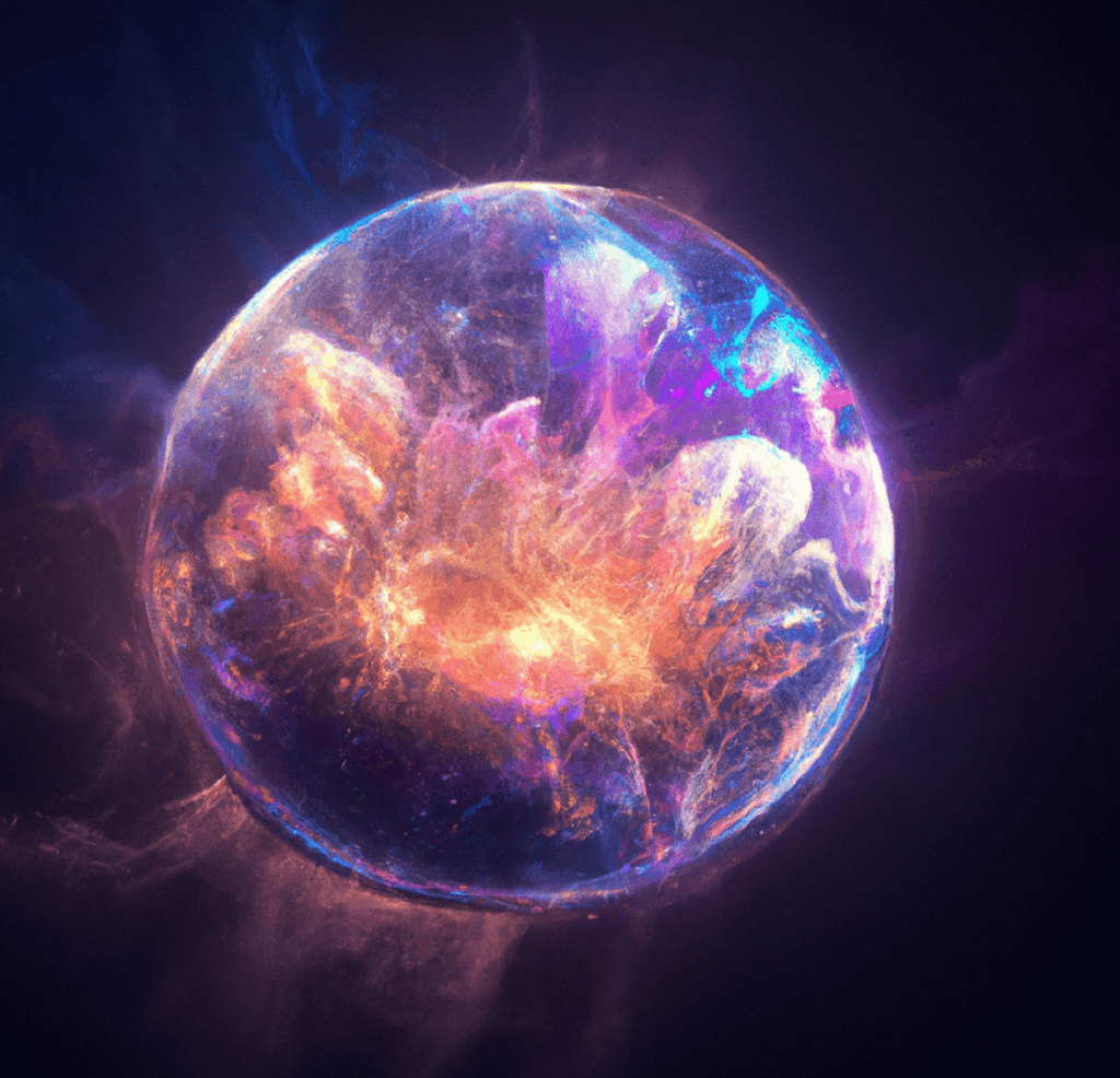 Une illustration d'explosion sphérique telle qu'a eu lieu celle de la kilonova enregistrée en 2017. © Albert Sneppen