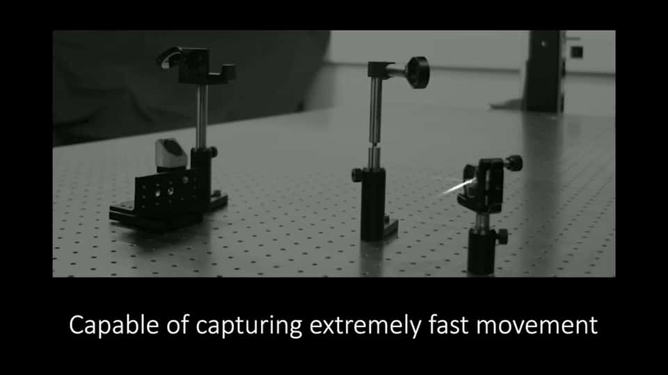 Le capteur Spad a pu filmer le déplacement de la lumière à travers de la fumée (voir <a href="https://global.canon/en/technology/spad-sensor-2021.html" target="_blank">l’article de Canon</a> pour la vidéo). © Canon