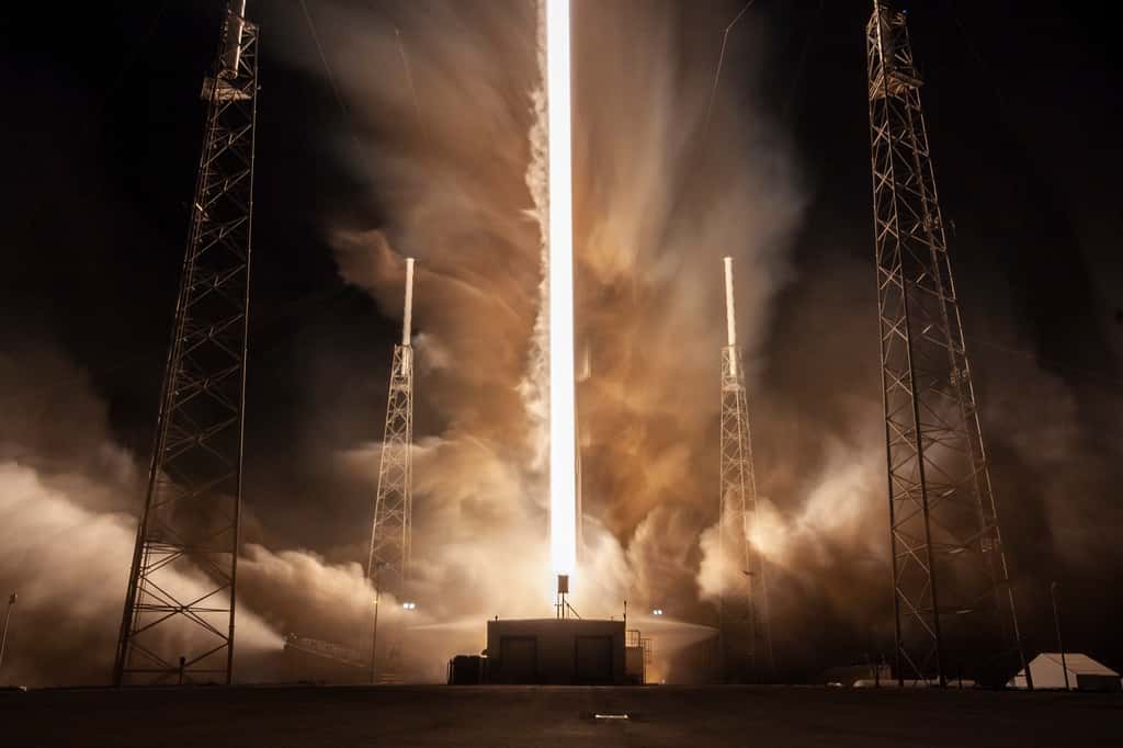 Décollage du lanceur Falcon 9 le 4 mai 2019. © SpaceX