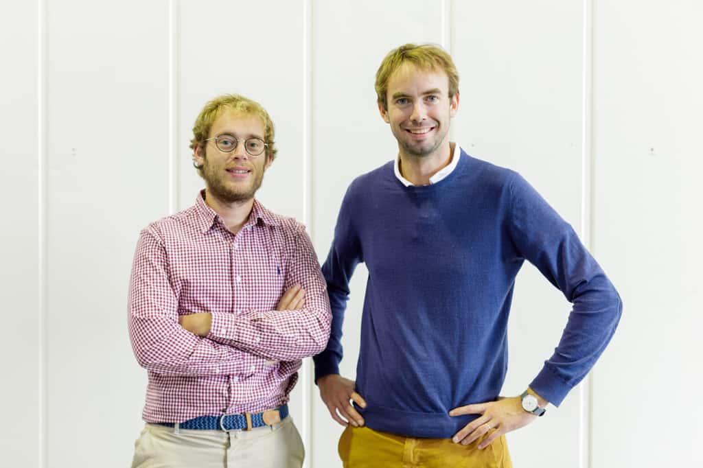 Guillaume Fourdinier et Gonzague Gru, fondateurs de la start-up Agricool. © Agricool