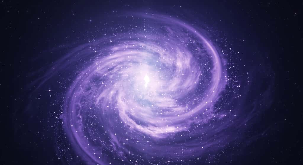 Photomontage d'une galaxie spirale. © flashmovie, Adobe Stock