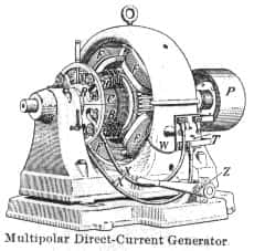 Un générateur de courant multipolaire direct, 1920. © Oz, Domaine public, <em>Wikimedia Commons</em>