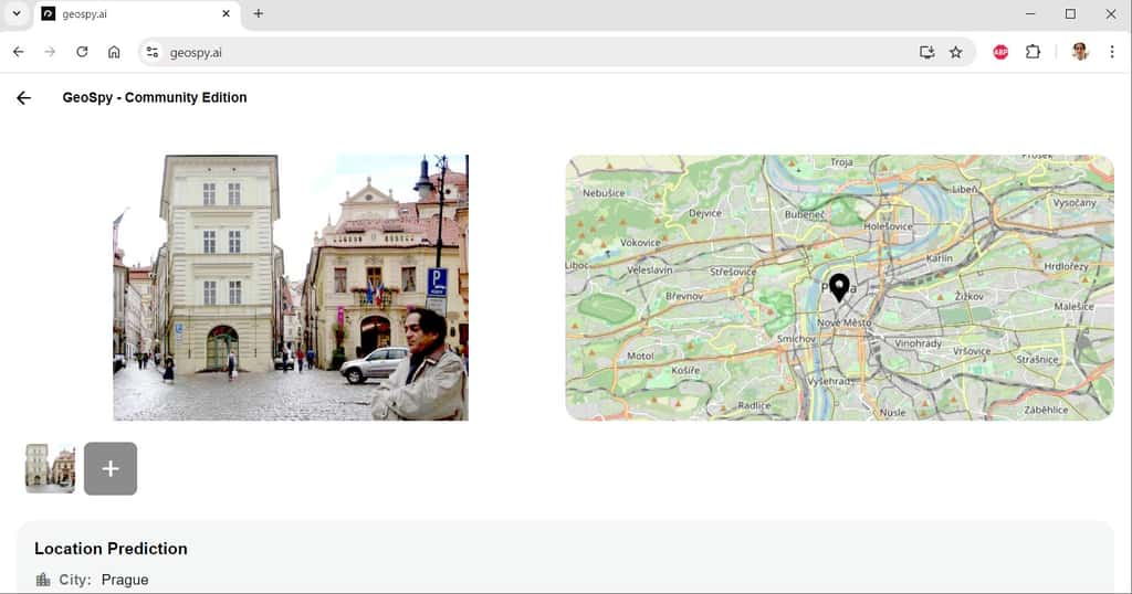 Ici, Geospy a repéré que le cliché avait été pris à Prague en raison de la forme particulière des bâtiments. © Geospy