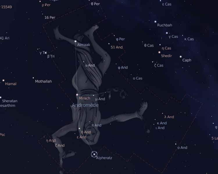 La constellation d'Andromède. Crédits DR