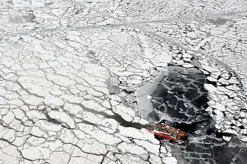 En Arctique, une partie de la mer est recouverte de banquise. &copy; US Ecological Survey, Flickr, cc by 2.0