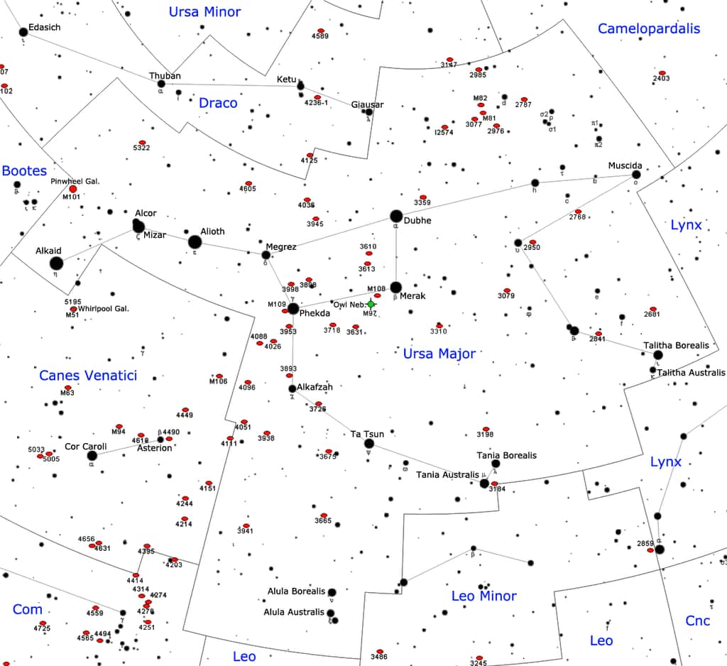 La constellation de la Grande Ourse est l’une des plus grandes de notre ciel. © Roberto Mura, <em>Wikimedia Commons</em>, CC by-sa 3.0