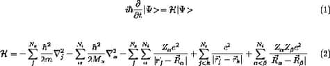 Equation de Schrödinger pour un système de noyaux et leurs électrons (Crédit : Robert Laughlin).