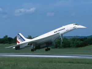 Un Concorde d'Air France à l'atterrissage. © DR