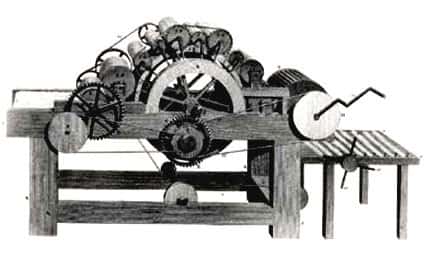 Machine à carder de 1790. © DP