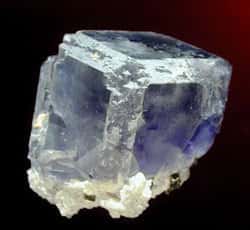  <br />Fluorite transparente et bleue (Le Beix, Le Burg). © Spathfluorminerals.com