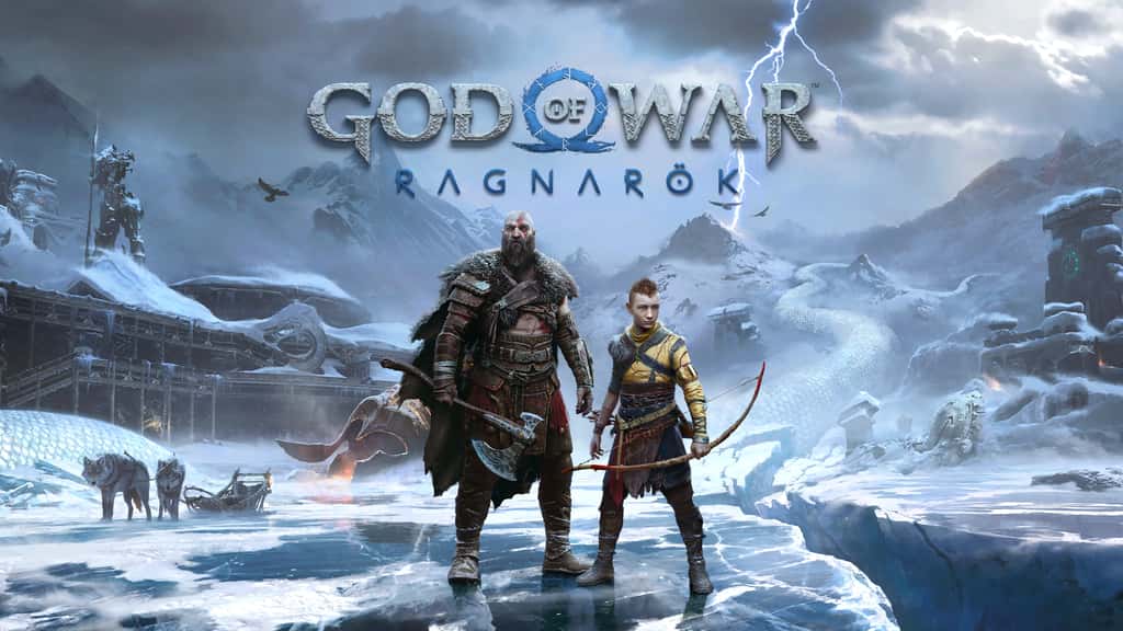 <em>« Live From PS5</em> » va faire sortir la hache de Kratos du jeu <em>God of war Ragnärok</em> pour la représenter en vrai dans une mise en scène sur le parvis de la Défense du 8 au 12 février. © PlayStation