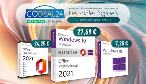 Profitez des soldes sur les logiciels Windows et Office avec Godeal24