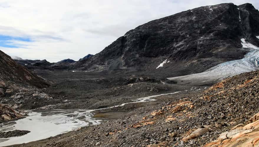 Le même glacier photographié en 2022. © Niels Jakup Korsgaard