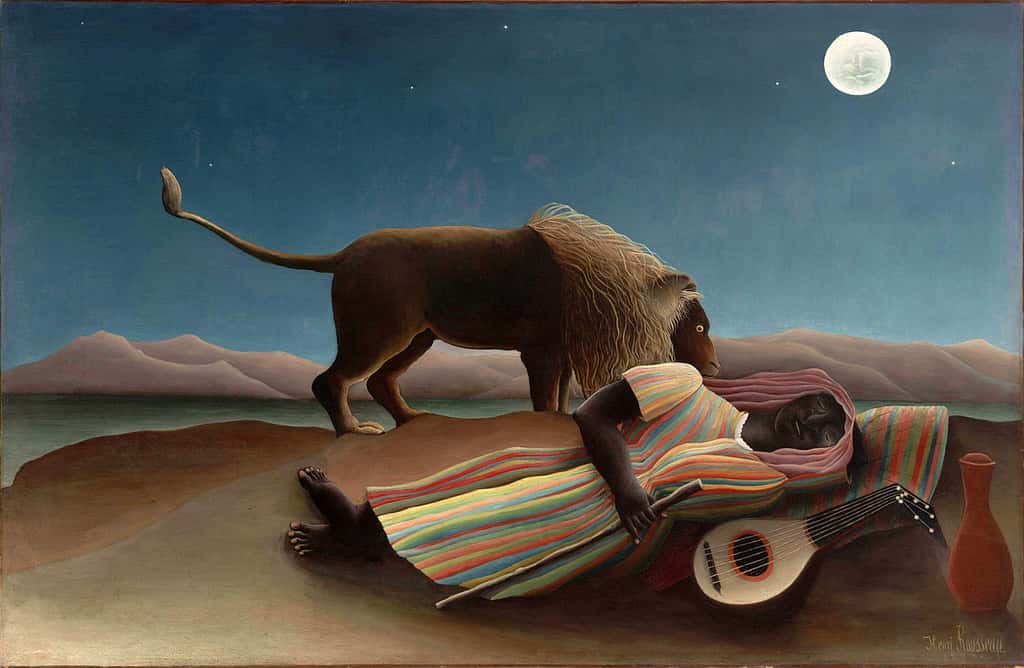 Le cycle du sommeil comporte différentes phases. Sur l'image, <em>La Bohémienne endormie</em>, peinture à l'huile réalisée par Henri Rousseau en 1897. © www.moma.org, DP