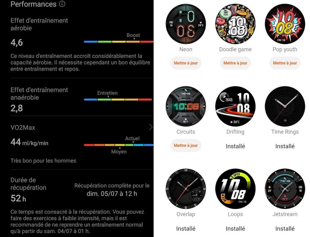 Une smartwatch, c'est aussi une appli. Toutes ne se valent pas. Celle que Honor partage avec Huawei est une réussite. © Futura