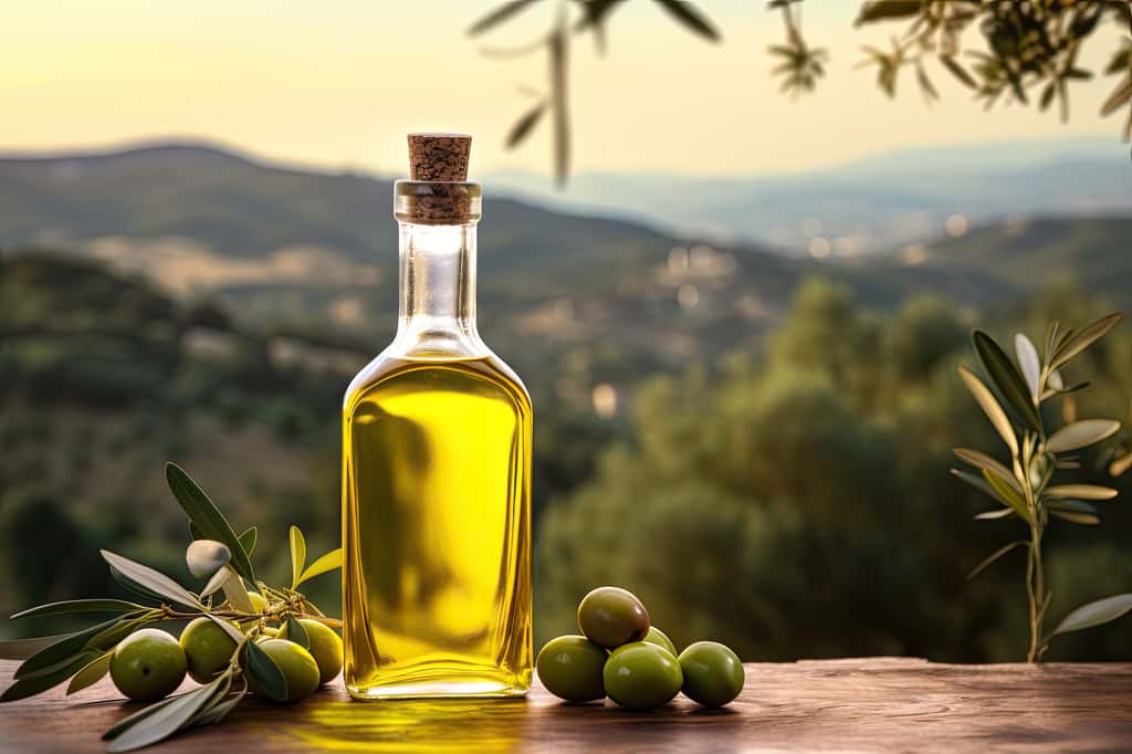 La consommation d'huile d'olive, produit reconnu bénéfique pour la santé physique et mentale, réduirait le risque de décès par démence. © Mbruxelle, Adobe Stock