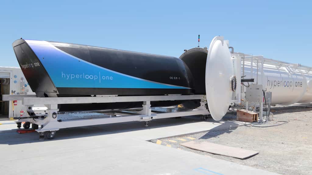 Hyperloop One avait conçu un prototype fonctionnel avec un segment de tube. © Hyperloop One