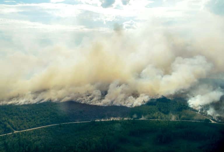 Incendies de forêts près de Ljusdal, en Suède, le 18 juillet 2018. © Maja SUSLIN, TT News Agency, AFP