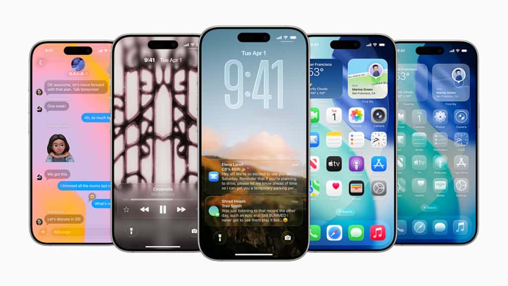 Liquid Glass, voici le nouveau design transparent et tout en fluidité d’iOS. © Apple
