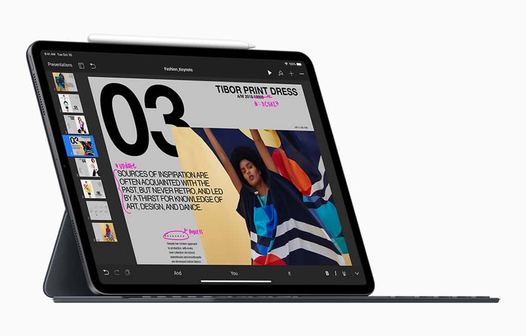 Le nouvel iPad Pro passe du Lightning d’Apple au standard USB-C. © Apple