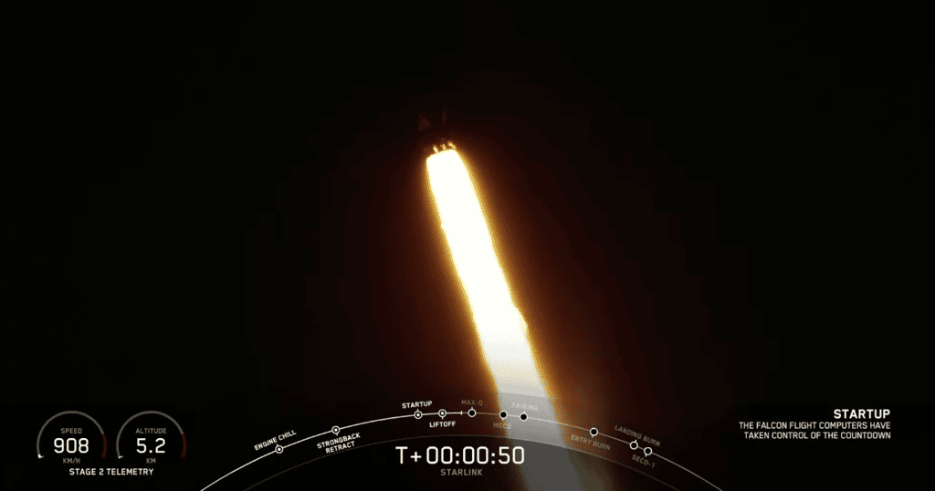 Le lanceur Falcon 9 s'élance vers l'espace le 24 mai 2019. © SpaceX
