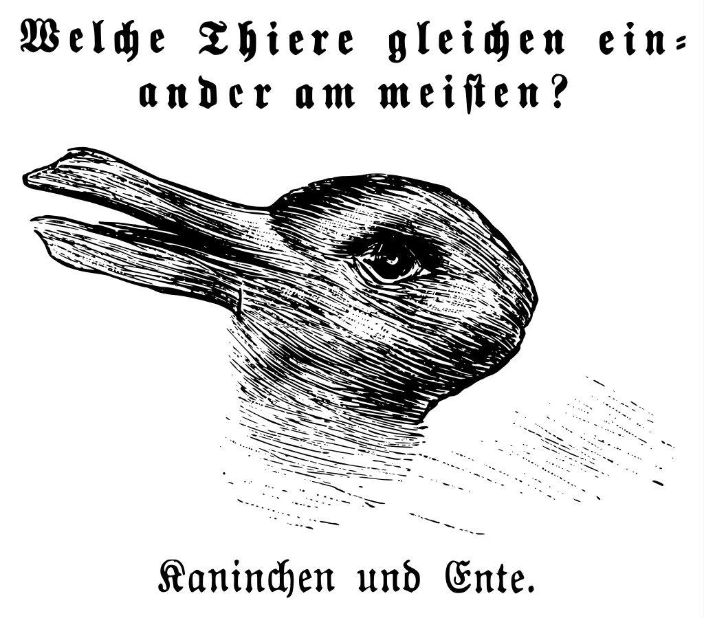 Ce canard-lapin, dessiné par un inconnu, est apparu pour la première fois en 1892, dans un journal munichois. © Wikimedia creative commons