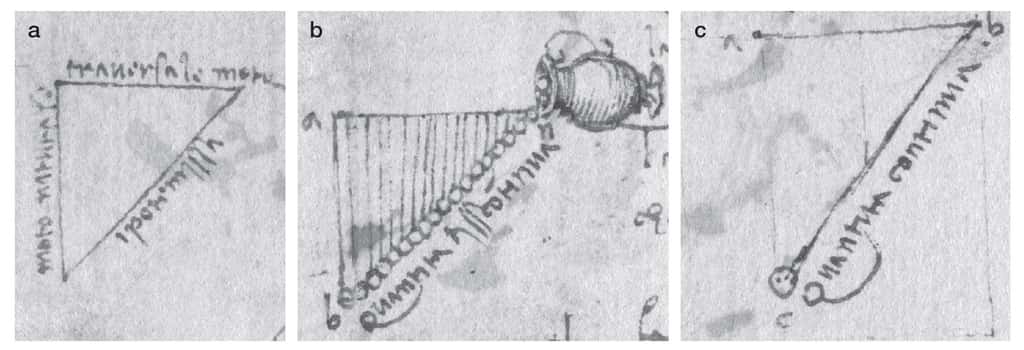 Croquis de Léonard de Vinci dans le <em>Codex Arundel</em>. © Caltech