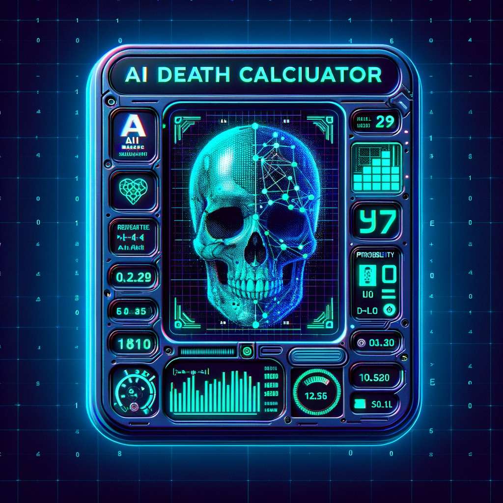 Logo du <em>Life2vec AI Death Calculator</em>. © DeathCalculator.AI