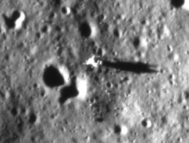 Le site d'Apollo 11 vu par Chandrayaan-2. © Organisation indienne de recherche spatiale (Isro)