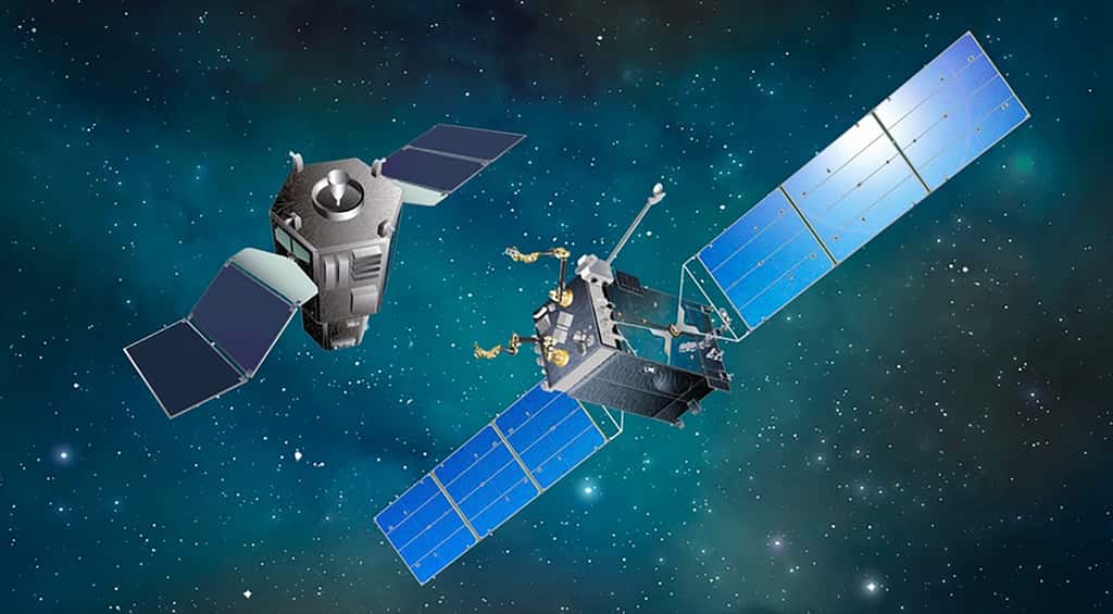 Vue d'artiste d'un projet de satellite de maintenance en orbite. © Space Systems/Loral