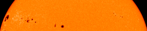 D'énormes taches solaires maculaient la surface du Soleil en avril 2001. © MDI, Soho, ESA, Nasa