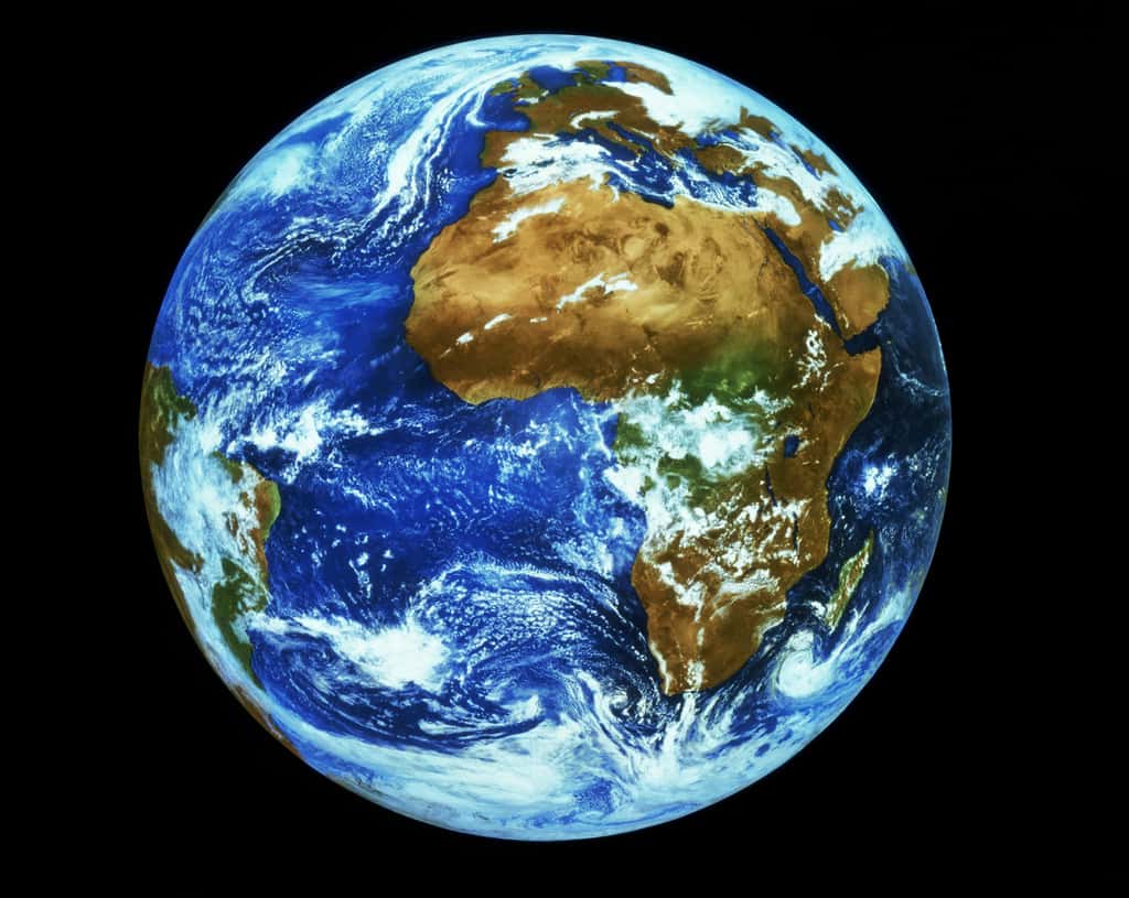 Vue de la Terre à une distance de 36.000 kilomètres (orbite géostationnaire). Depuis cette altitude, Hoasis sera capable d'obtenir des images d’un à cinq mètres de résolution. © Esa