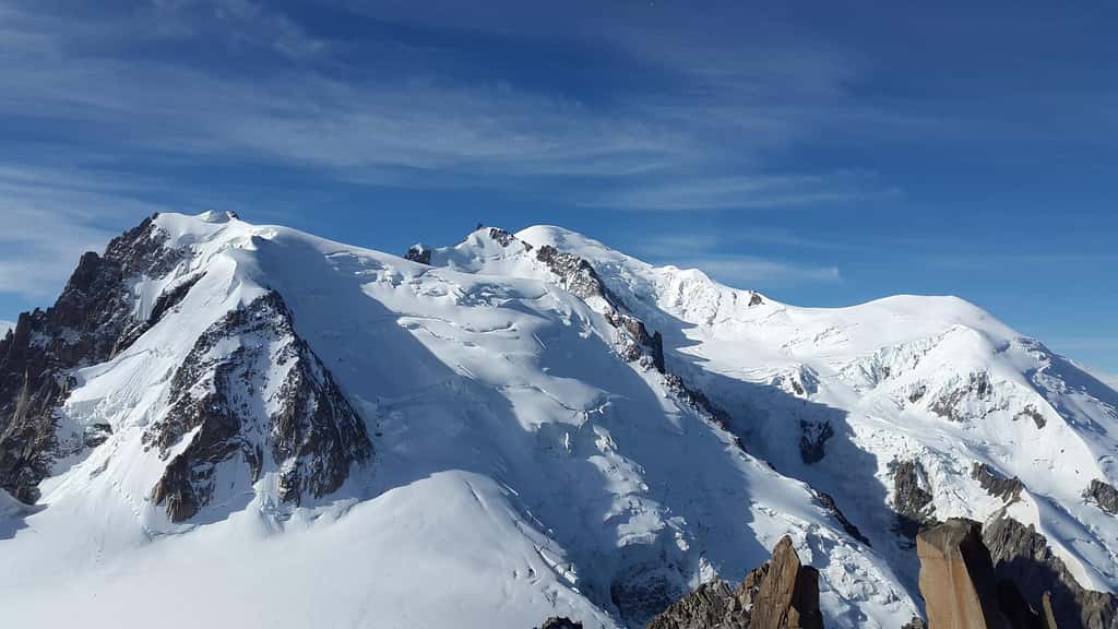 Le sommet du mont Blanc a enregistré une température record de 10,4 °C lors de la canicule du 18 juin 2022.&nbsp;© Simon, Pixabay