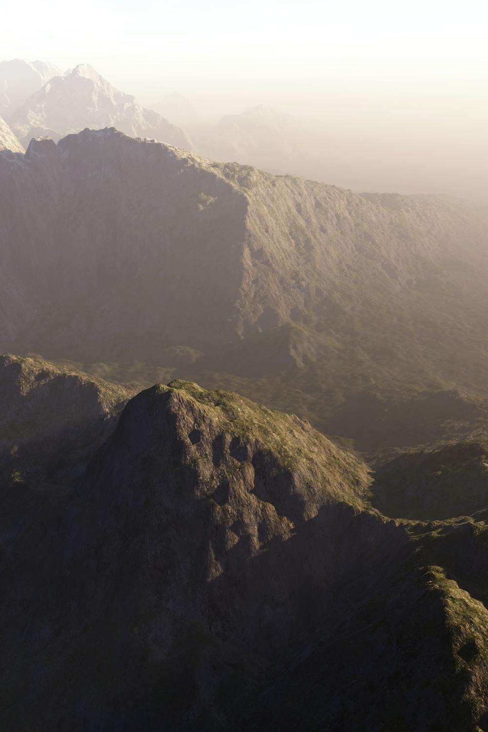 Vue d’artiste des Monts Brumeux, vus du côté Eriador. © Maxim Katashev