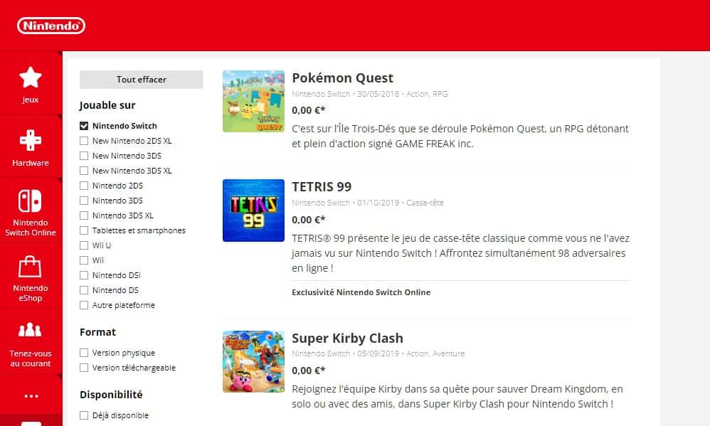 <em>PacMan, Fortnite, Tetris</em>…, la Switch propose des dizaines de jeux gratuits. © Nintendo