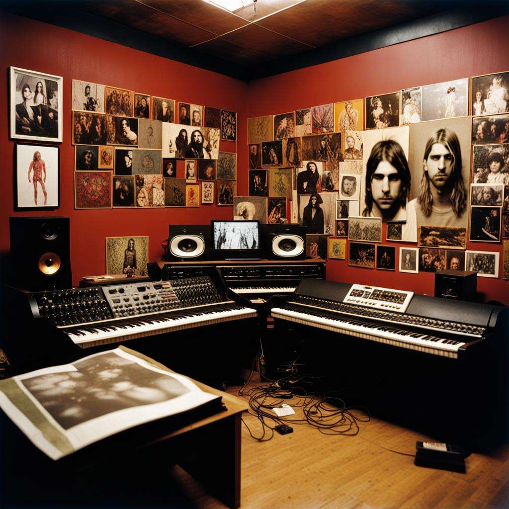 La réédition de l’album <em>In Utero</em> de Nirvana a été rendue possible après que chaque instrument a été isolé par l’intelligence artificielle. © D. Ichbiah avec Night Cafe et Clipdrop