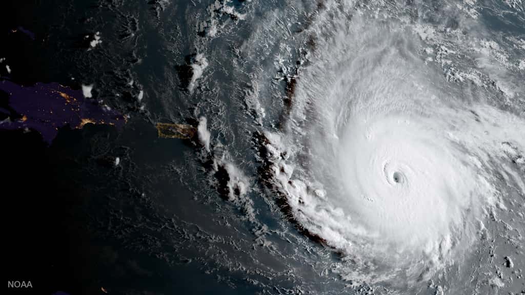 Cyclone, ouragan, typhon : quelles différences ? Ici, l'ouragan Irma vu de l'espace, le 5 septembre 2017. © Nasa