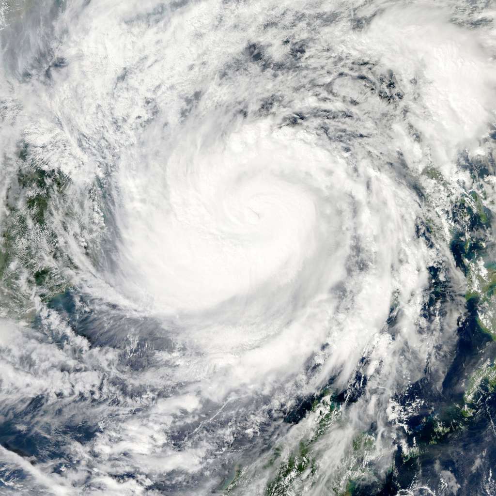 Le typhon Haiyan vu par l’instrument Modis du satellite américain Terra le 9 novembre 2013. © Nasa, GSFC, <em>Modis Rapid Response</em>