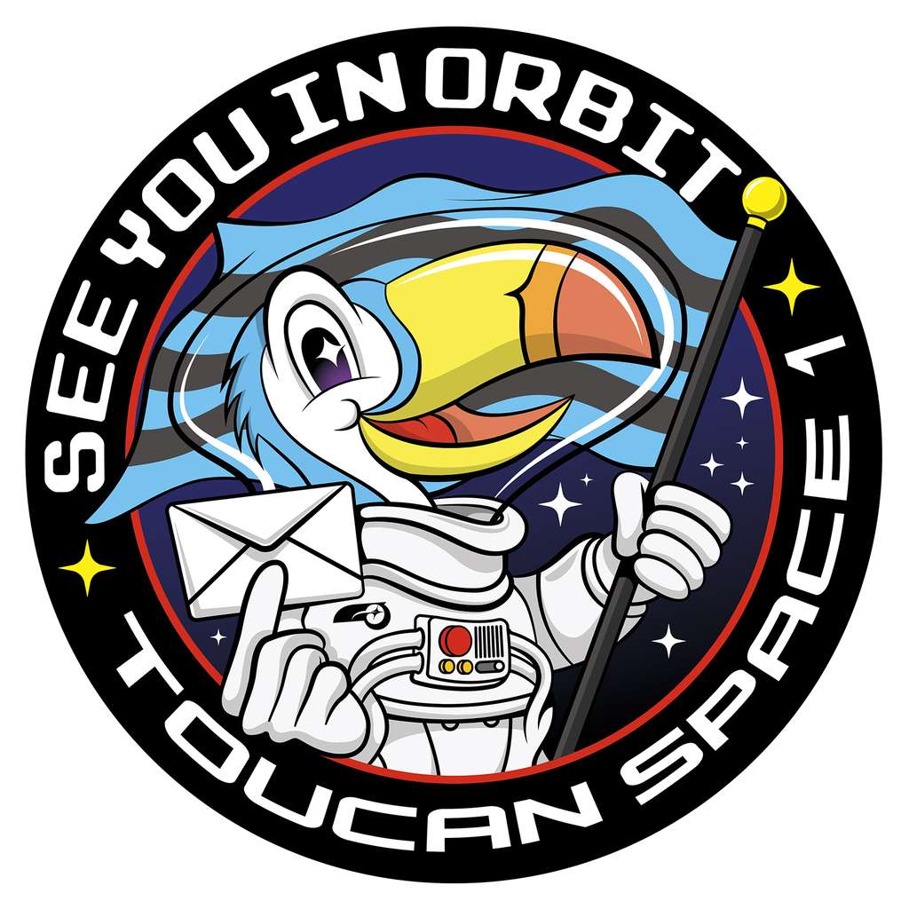 L'emblème (patch) de la première mission de Toucan Space à destination de la Station spatiale internationale (novembre 2020). © Toucan Space 