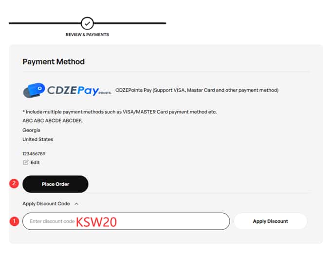 Finalisez votre paiement et ajoutez votre code promo !